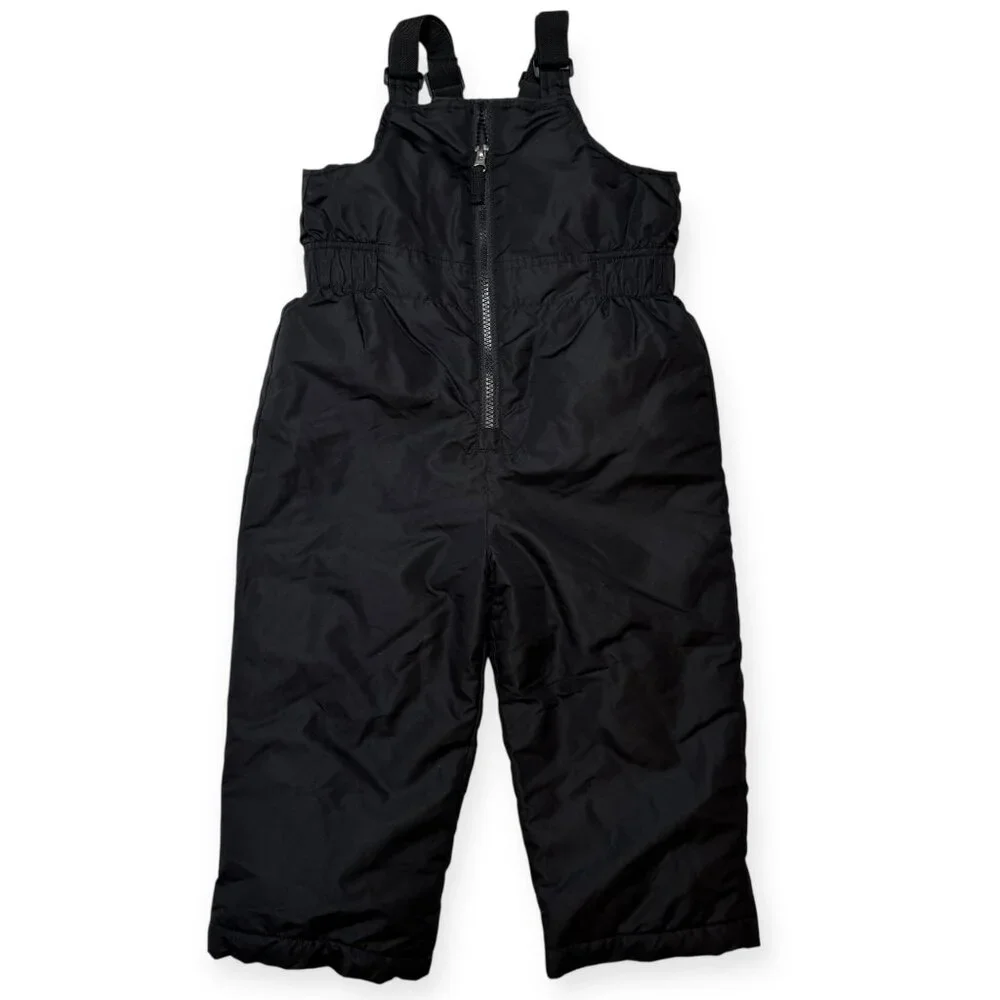 Kids Youth Snowbib Size 4t Black Adjustable